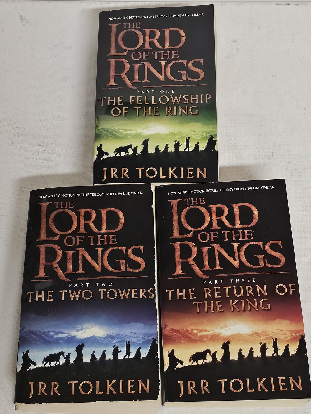 Lord of the Rings Trilogy Paperback Set Tolkien 3 Books Fellowship